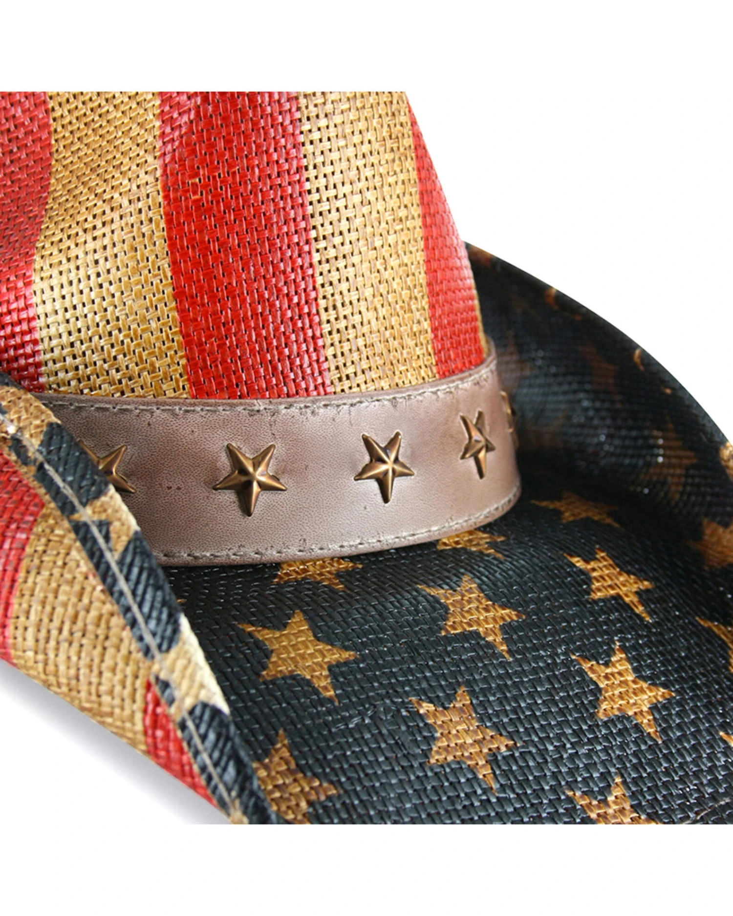 Cody James Men's Justice American Flag Drifter Straw Cowboy Hat - Image 2