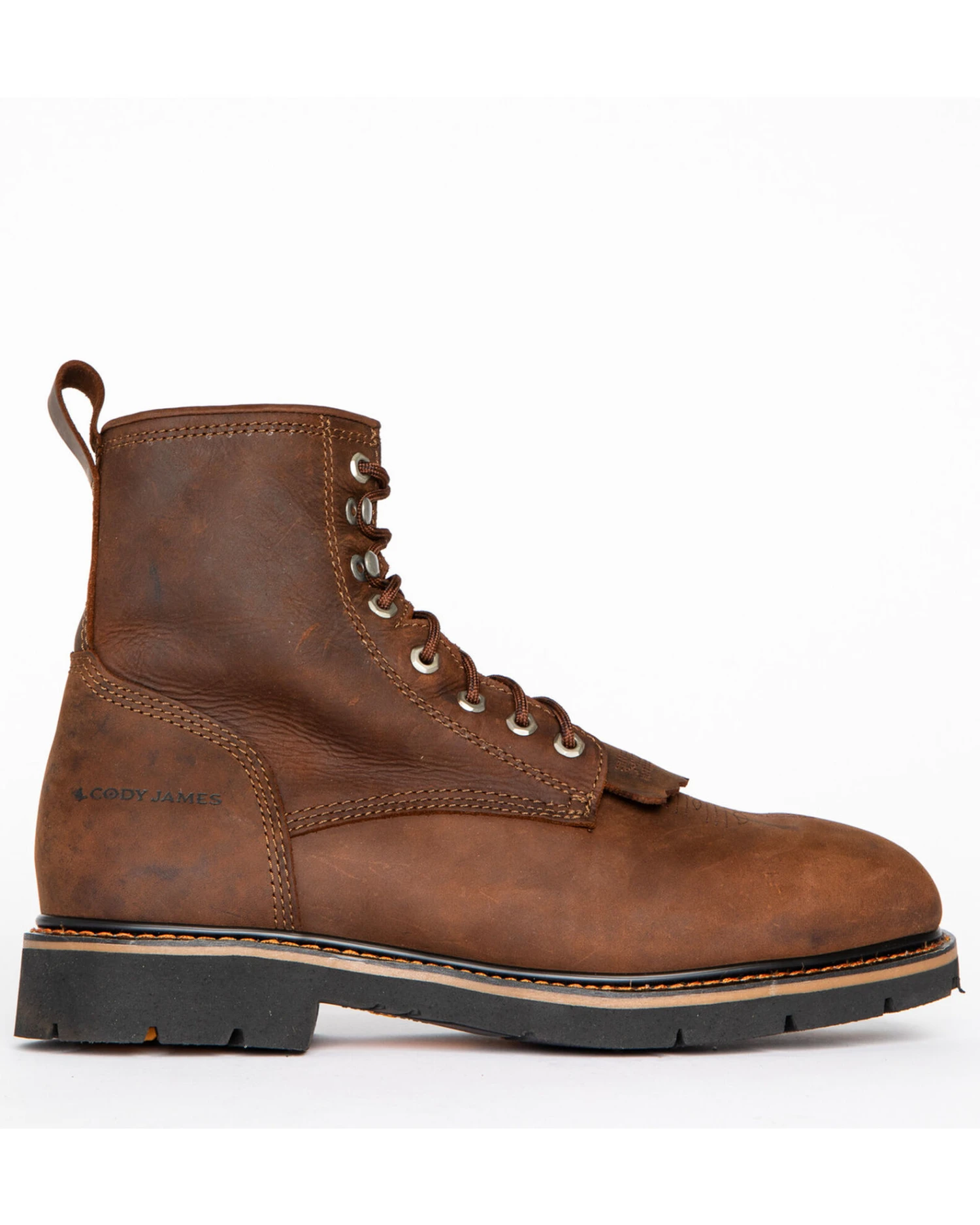 Cody James Men's 8" Lace-Up Kiltie Work Boots - Composite Toe - Image 7