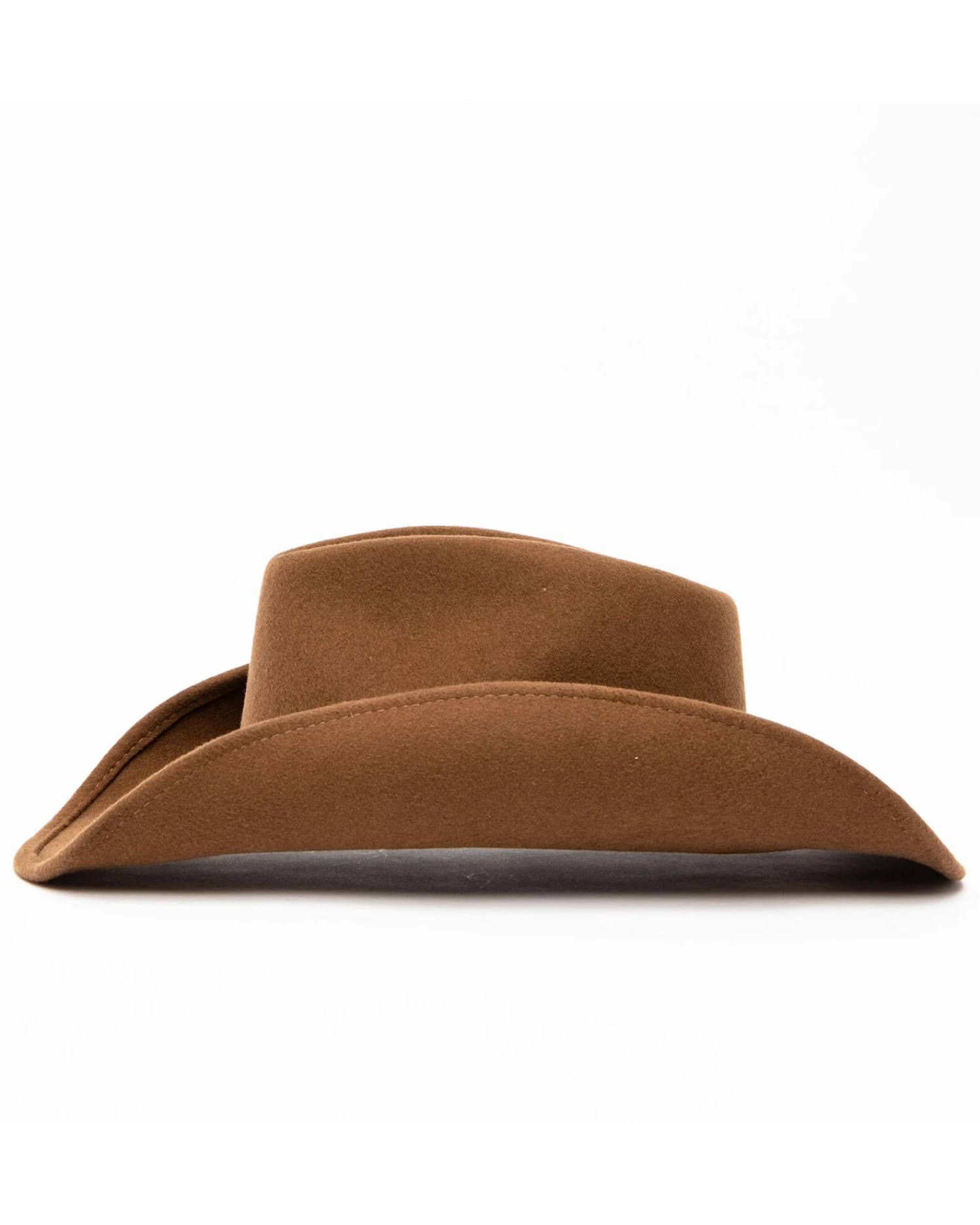 Cody James Men's Fawn Pinch Front Leather Stud Band Wool Hat - Image 2