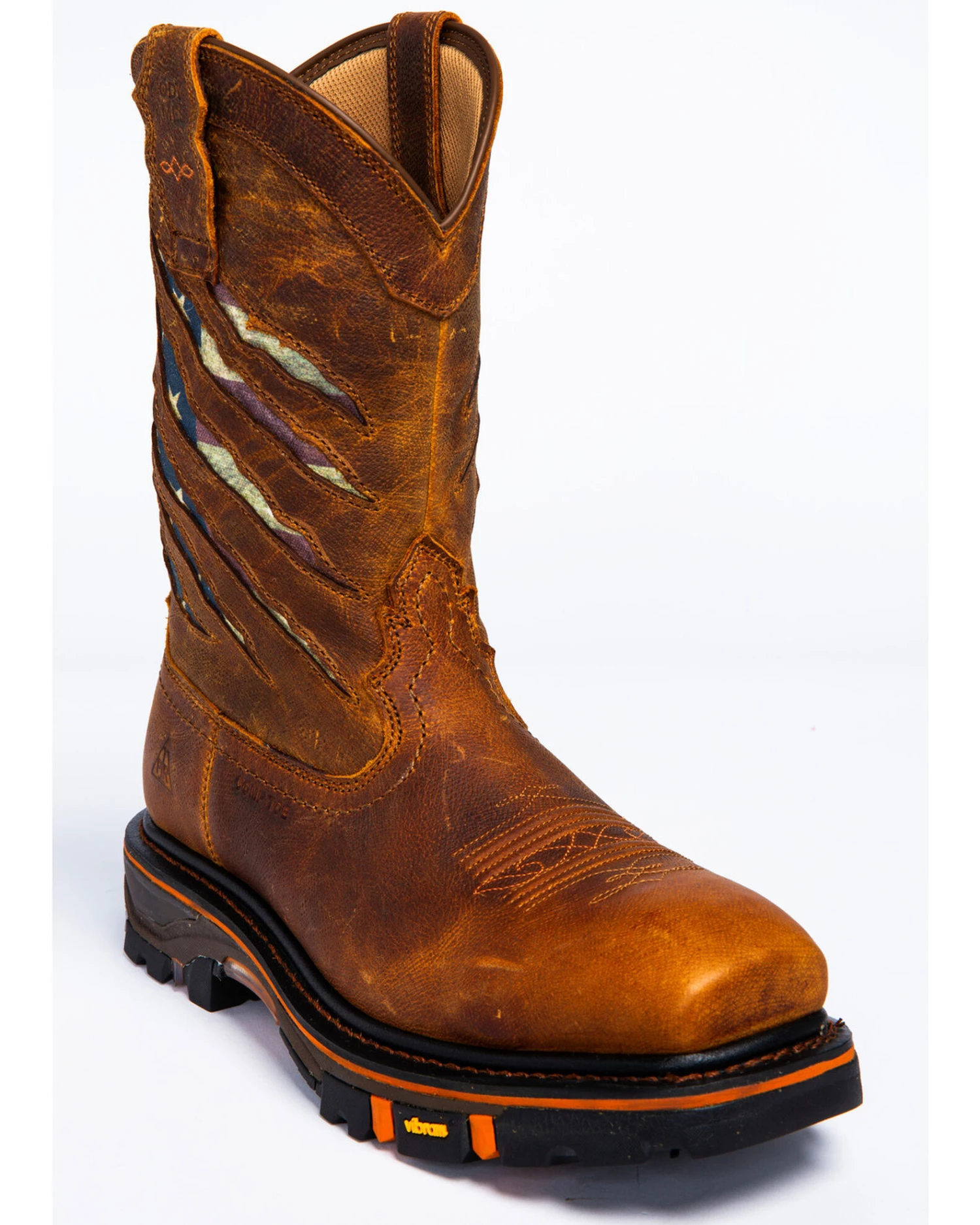 Cody James Men's Flag Western Work Boots - Nano Composite Toe - Image 5