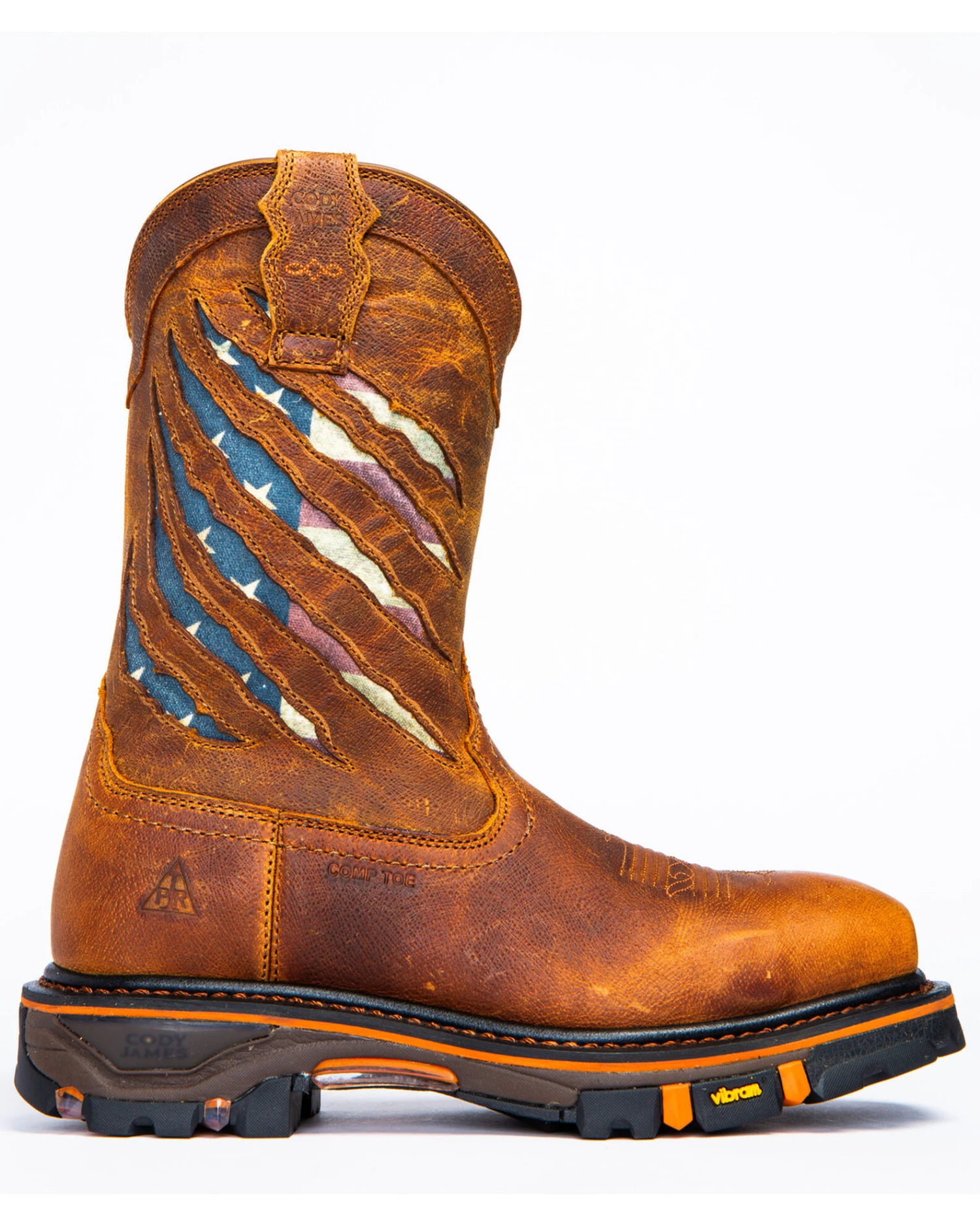 Cody James Men's Flag Western Work Boots - Nano Composite Toe - Image 4