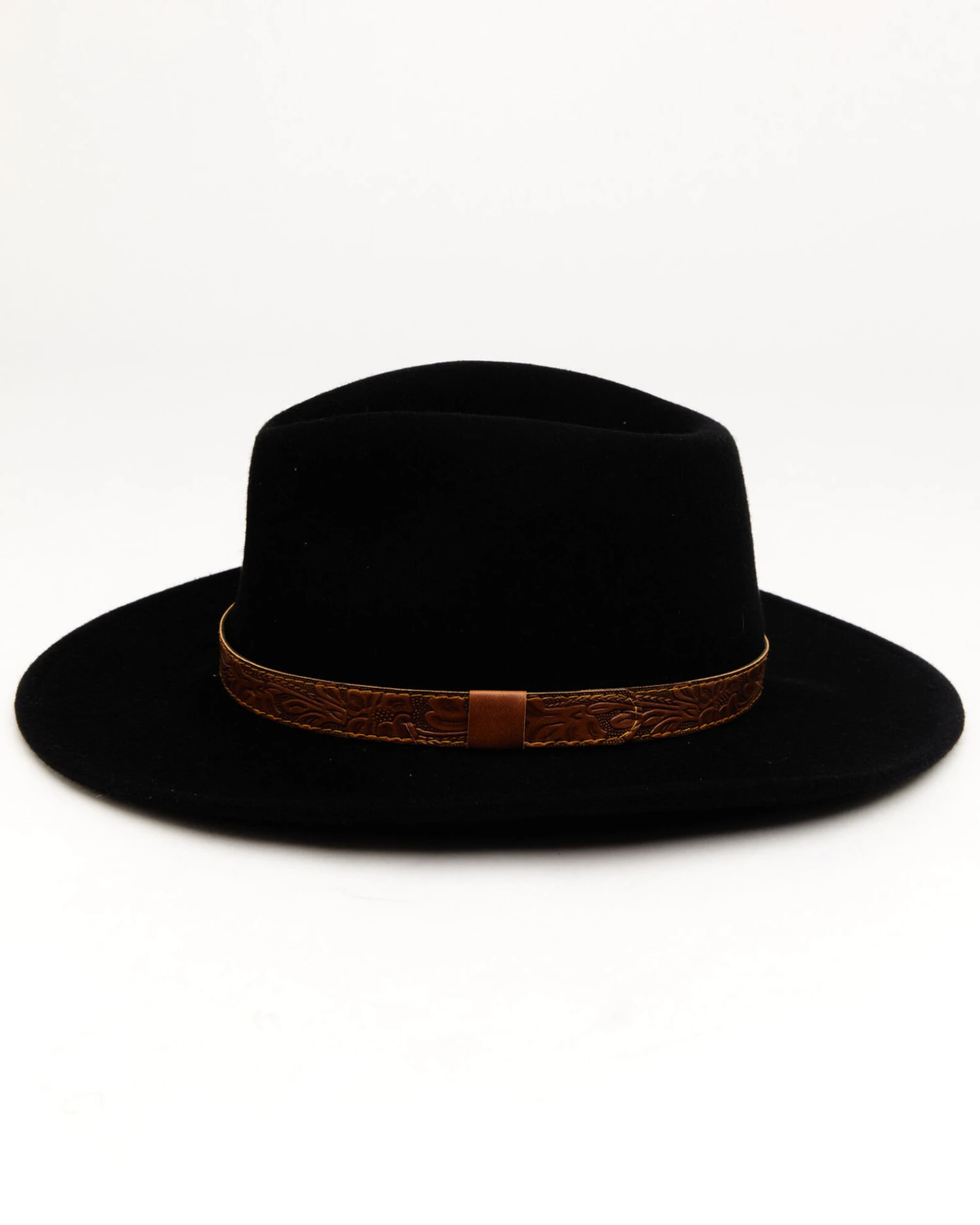 Cody James Men's Brown Leather Embossed Band Western Felt Hat - Image 3