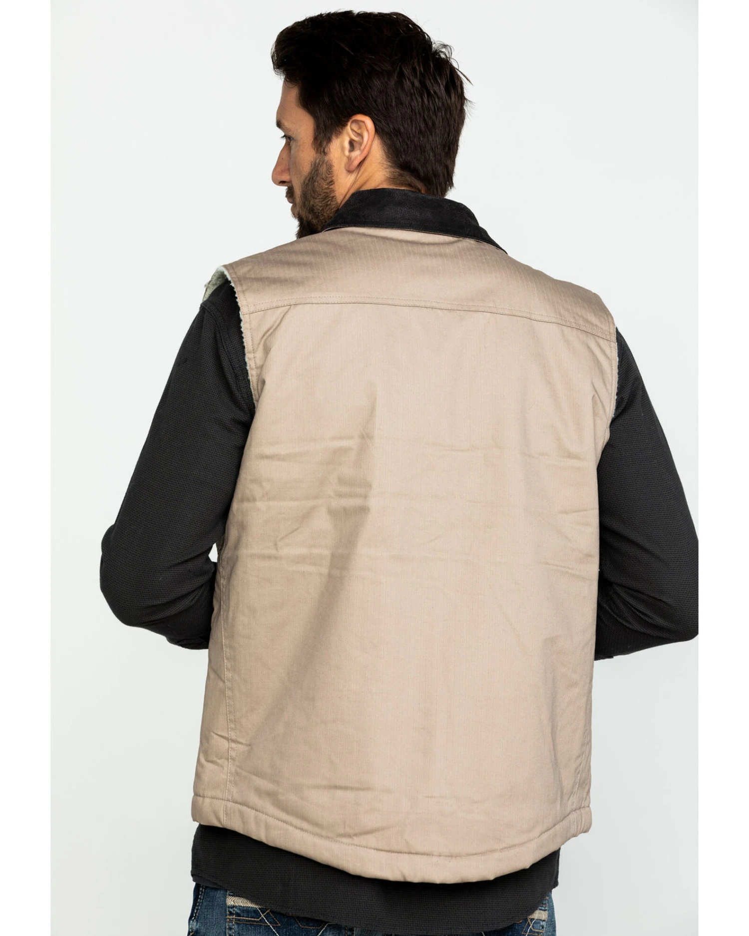 Cody James Men's Tan Ranchero Timberwolf Canvas Vest - Image 3