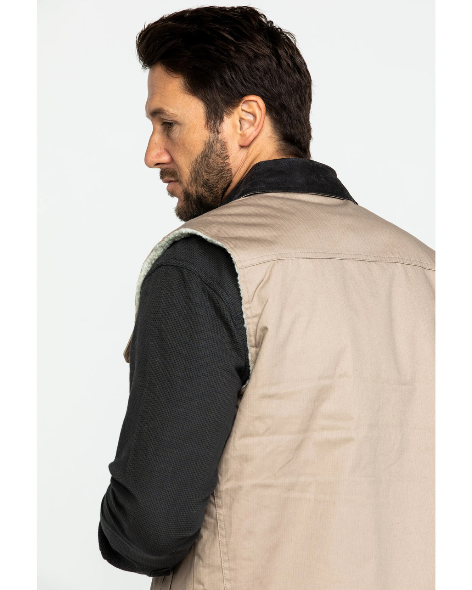 Cody James Men's Tan Ranchero Timberwolf Canvas Vest - Image 6