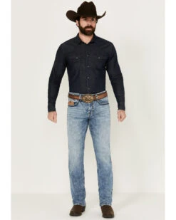 Cody James Core Men's Clover Leaf Light Wash Stretch Slim Straight JeansĀ