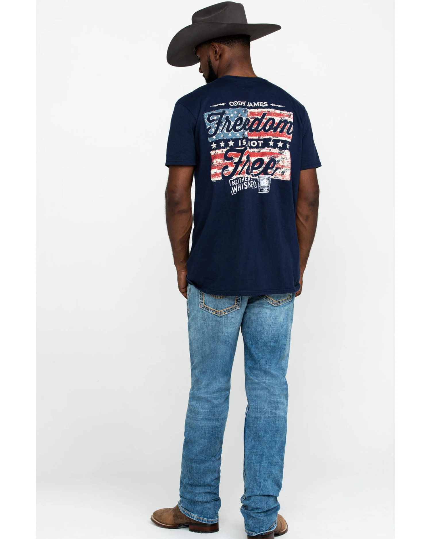 Cody James Core Men's Clover Leaf Light Wash Stretch Slim Straight Jeans - Image 5