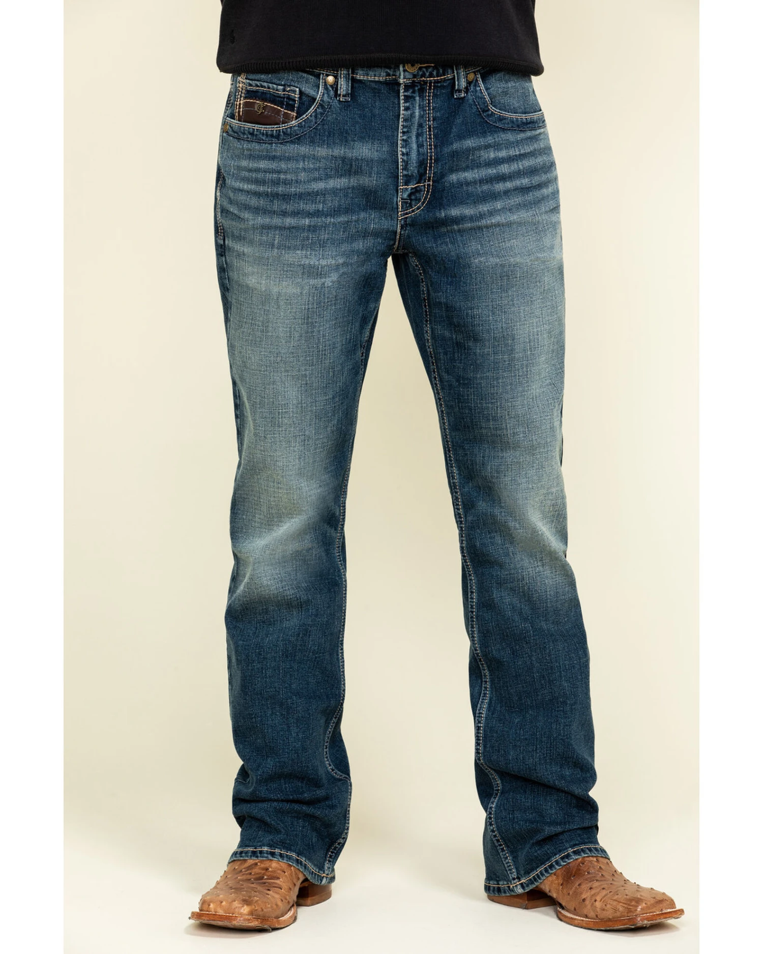 Cody James Core Men's Sundance Medium Wash Stretch Slim Bootcut Jeans - Image 2