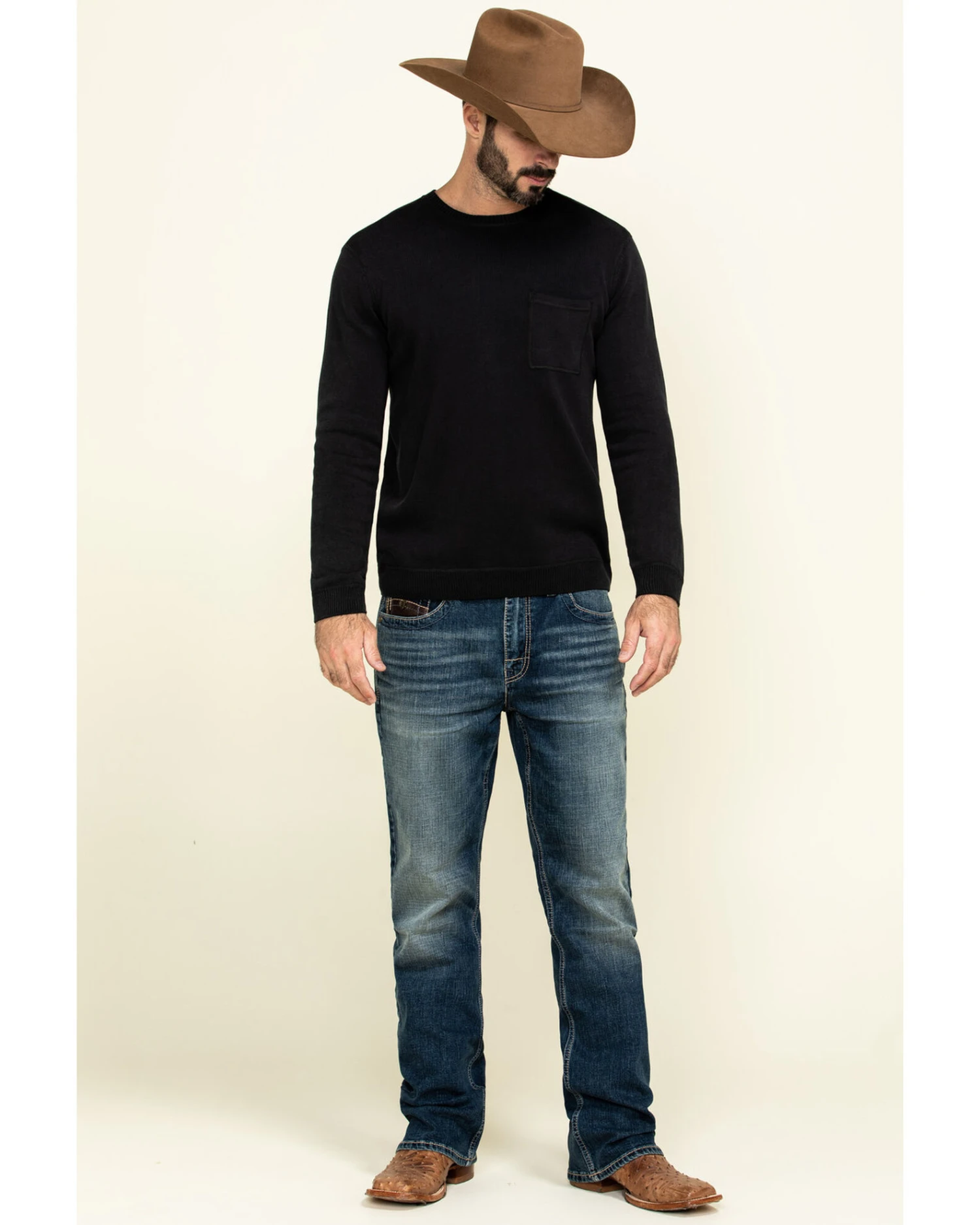 Cody James Core Men's Sundance Medium Wash Stretch Slim Bootcut Jeans - Image 6