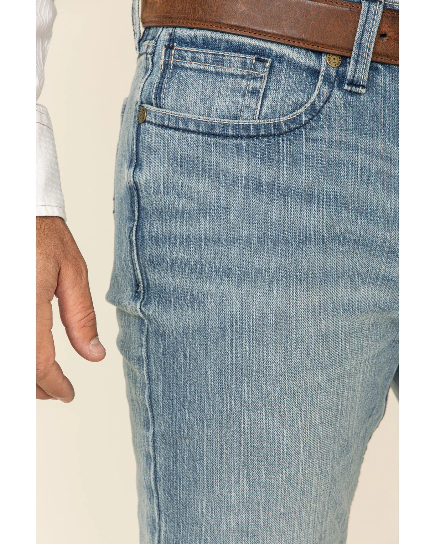 Cody James Men's Crupper Light Wash Stretch Slim Straight Jeans - Image 3