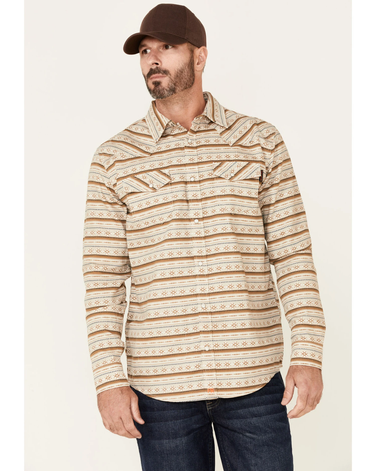 Cody James Men's FR Striped Long Sleeve Work ShirtÂ