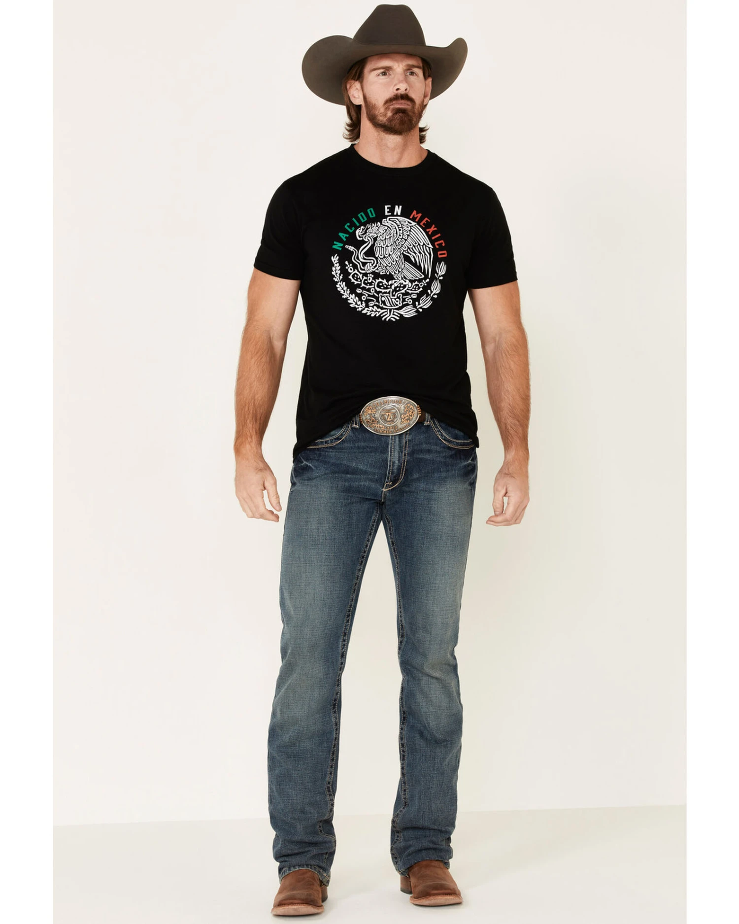 Cody James Men's Black Born In Mexico Graphic T-Shirt - Image 2