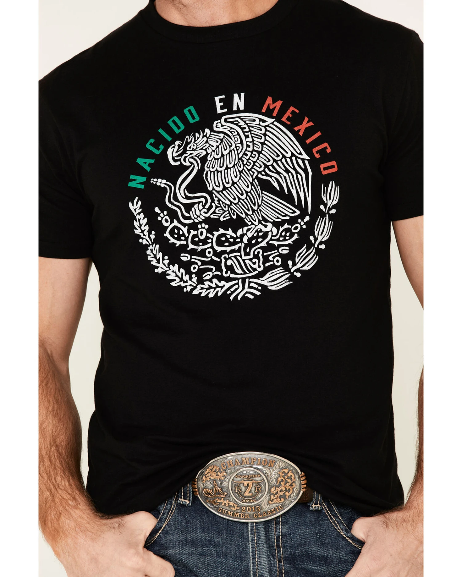 Cody James Men's Black Born In Mexico Graphic T-Shirt - Image 3