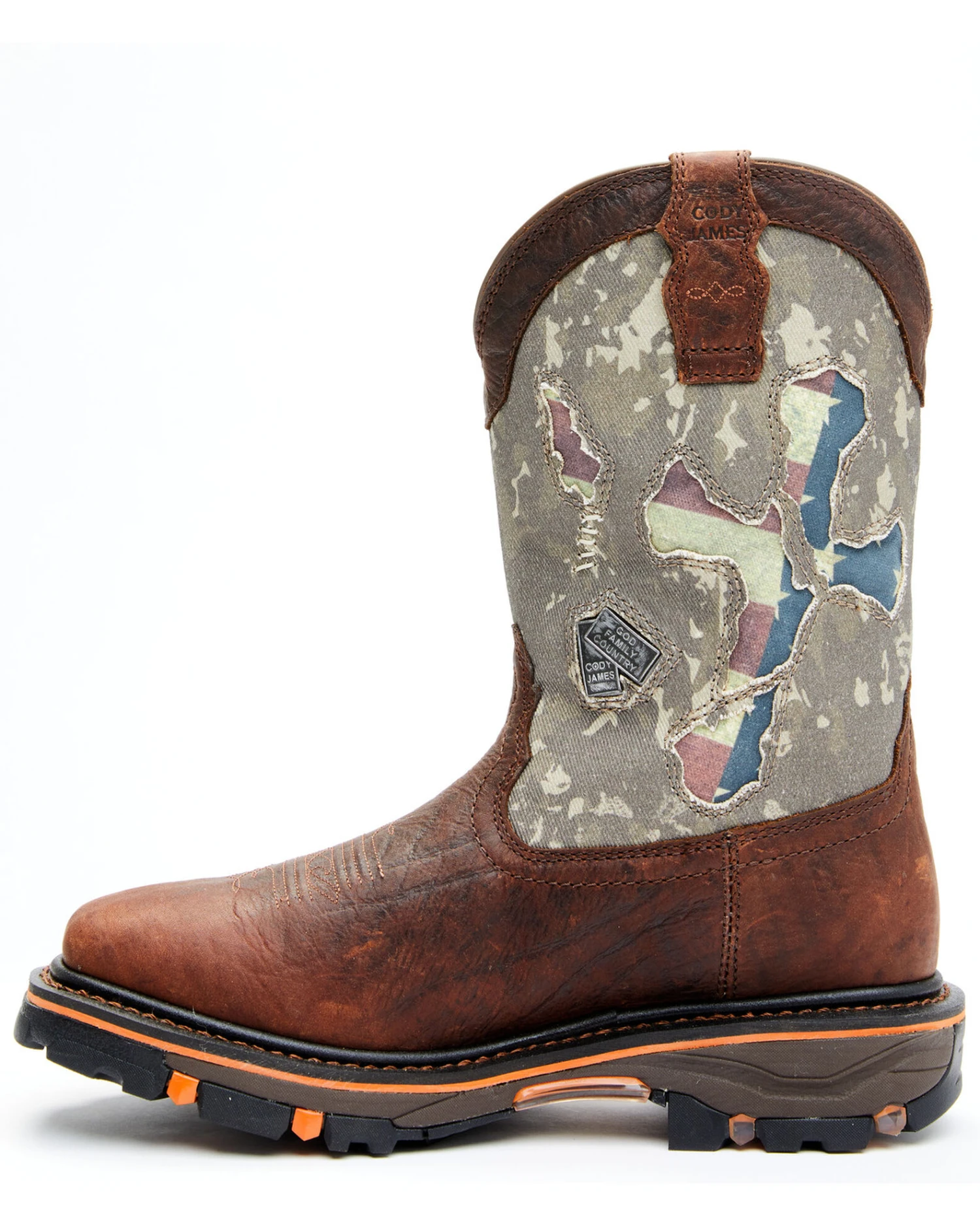 Cody James Men's Camo Decimator Western Work Boots - Soft Toe - Image 4