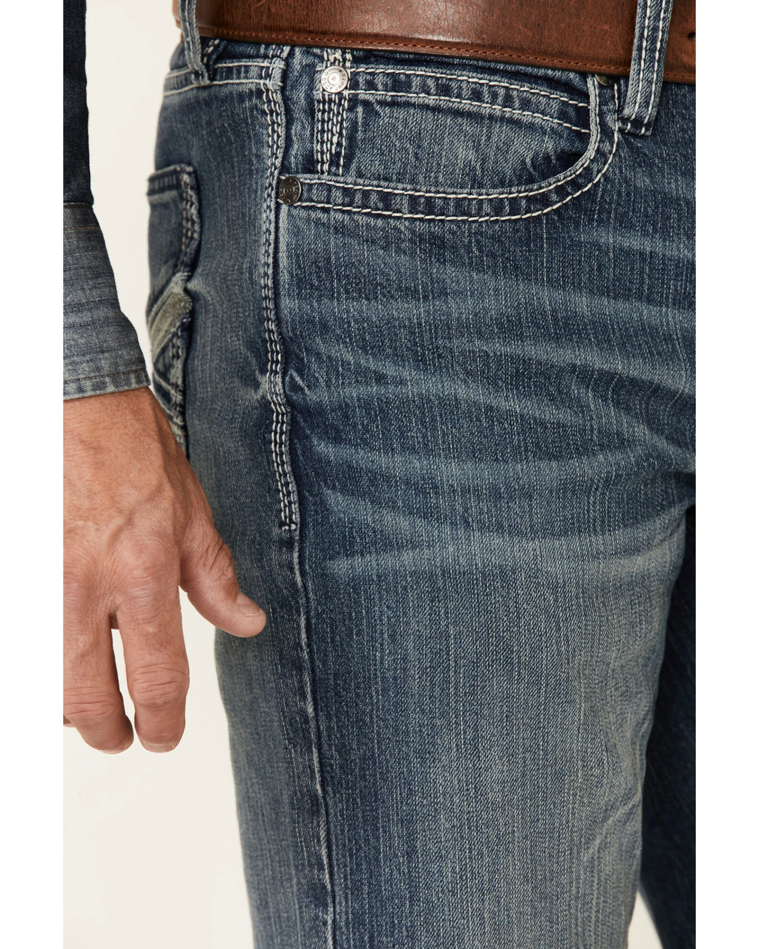 Cody James Men's Hide Out Med Stretch Stackable Straight Jeans - Image 3