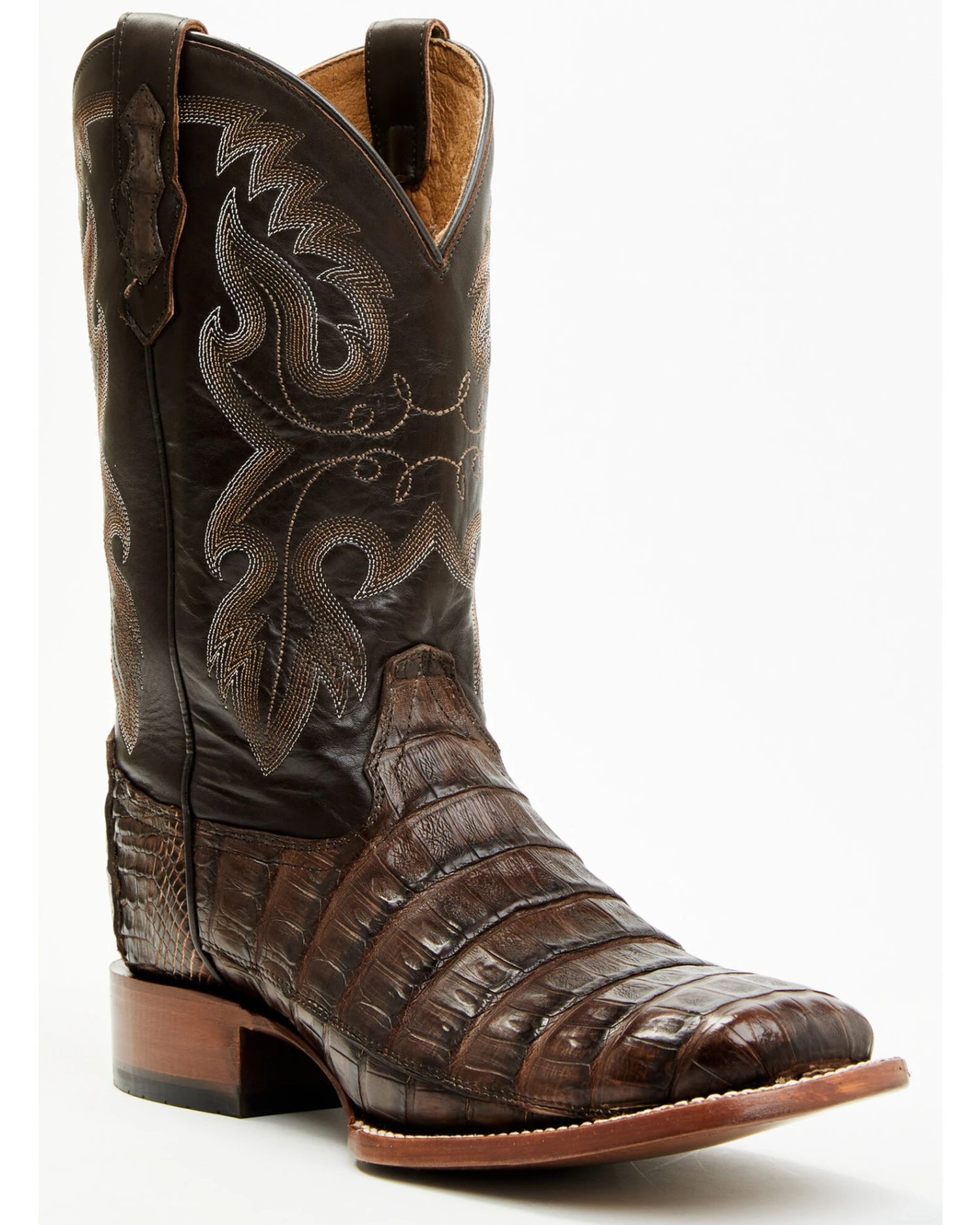 Cody James Men's Exotic Caiman Tail Skin Western Boots - Broad Square Toe - Image 2