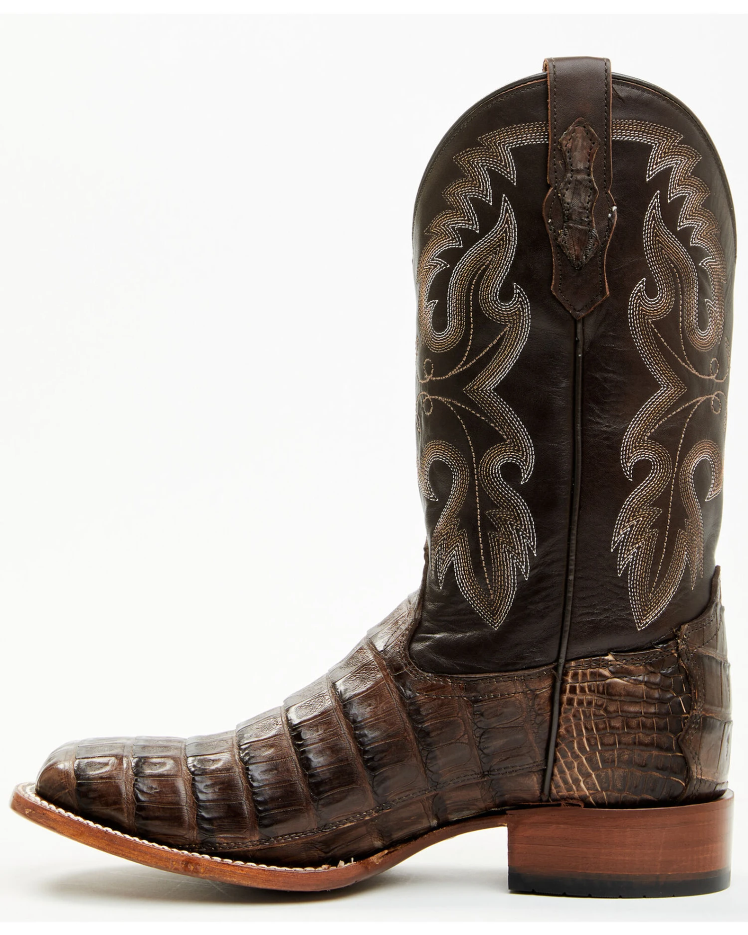 Cody James Men's Exotic Caiman Tail Skin Western Boots - Broad Square Toe - Image 3