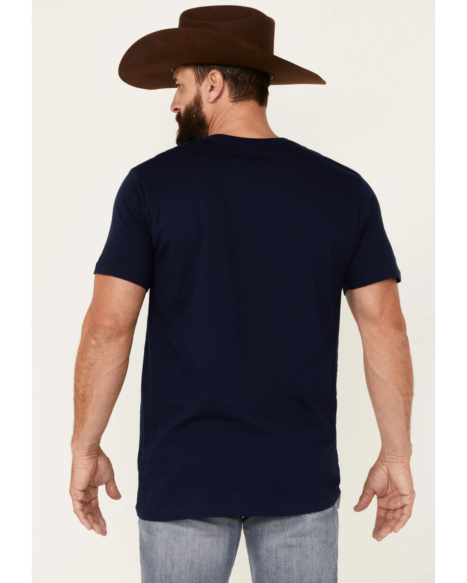 Cody James Men's Heather Navy Eagle Western Graphic Short Sleeve T-Shirt - Image 4