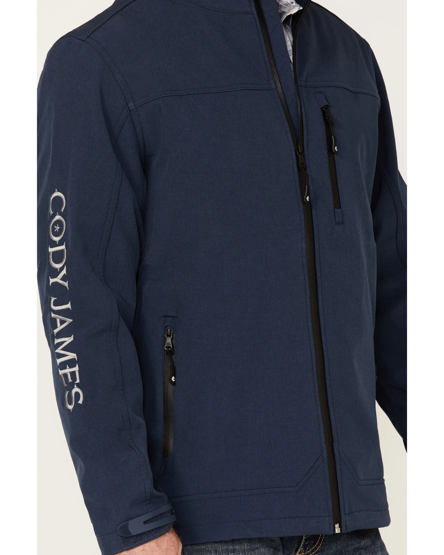 Cody James Core Men's Steamboat Logo Zip-Front Softshell Jacket - Image 3