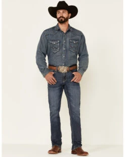 Cody James Men's Dark Wash Courtright Stretch Slim Straight JeansĀ