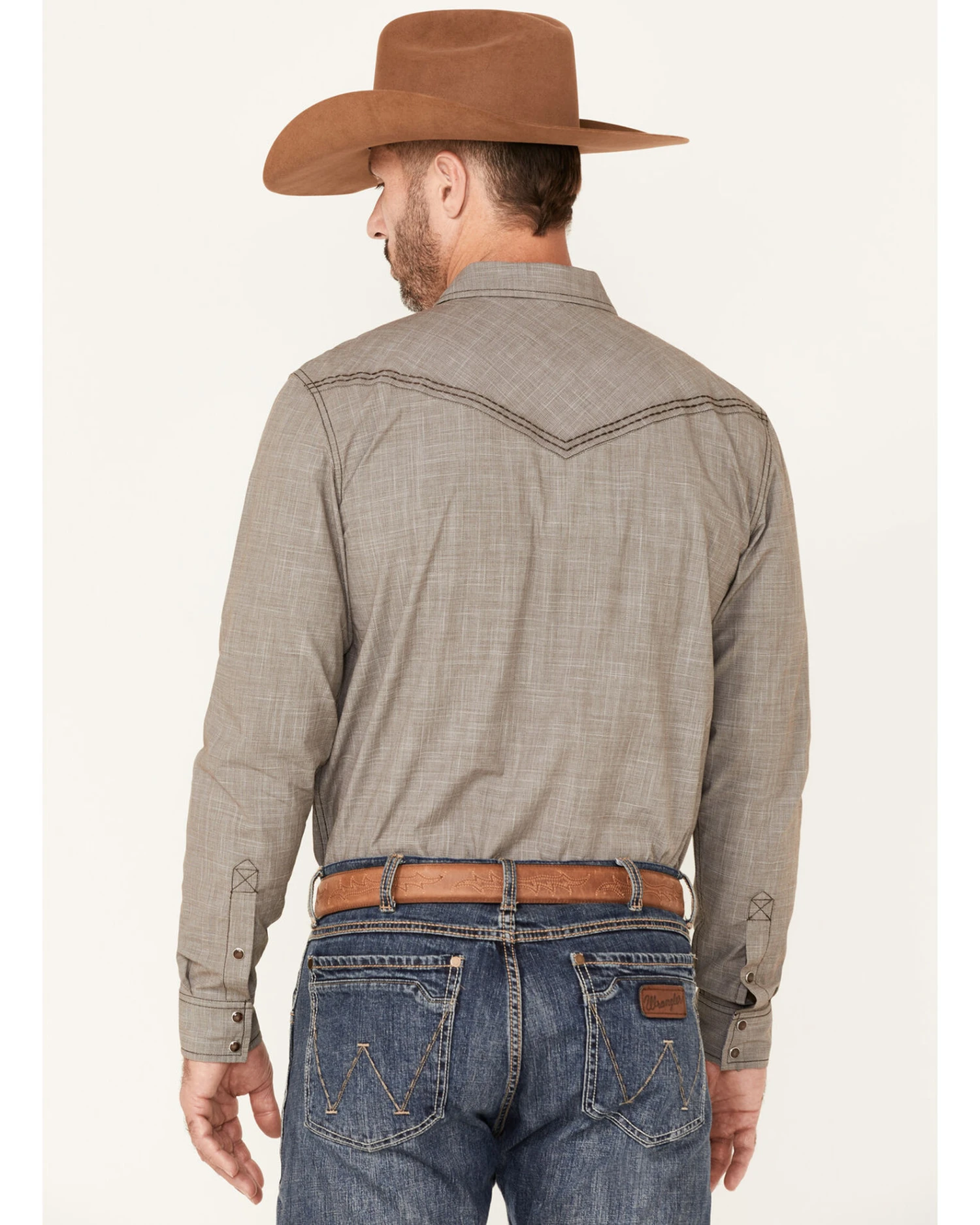 Cody James Men's Decree Solid Chambray Long Sleeve Snap Western Shirt - Big & Tall - Image 4