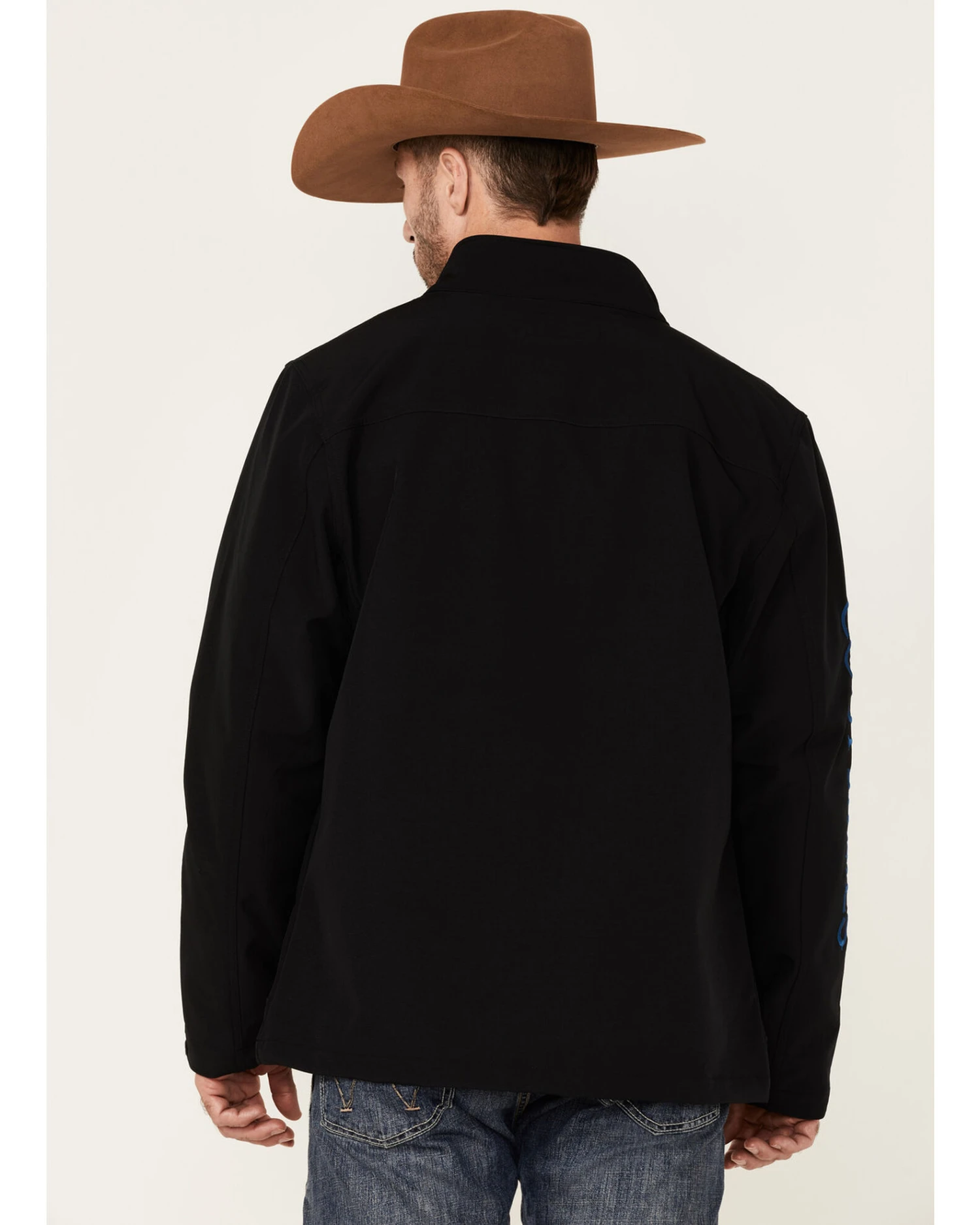 Cody James Core Men's Royal Embroidered Logo Sleeve Zip-Front Steamboat Jacket - Image 4