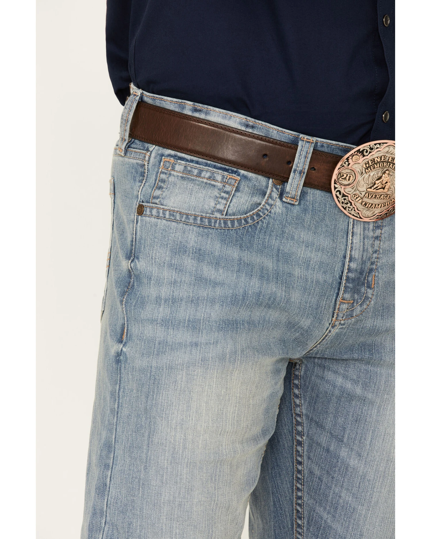 Cody James Men's Trotter Light Wash Stretch Slim Bootcut Jeans - Image 2