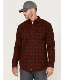 Cody James Men's FR Plaid Print Long Sleeve Snap Work Shirt