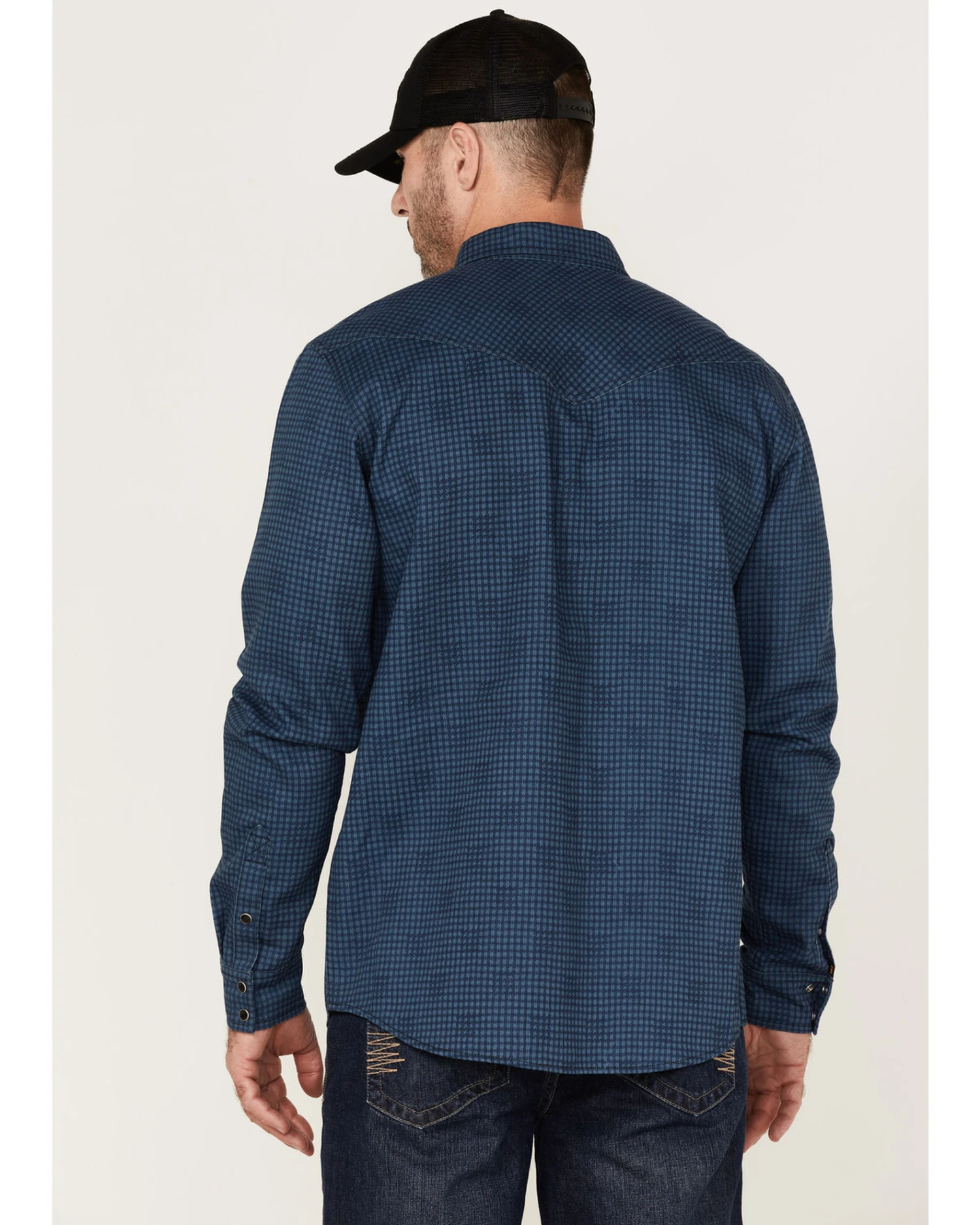 Cody James Men's FR Houndstooth Check Long Sleeve Snap Work Shirt - Image 4