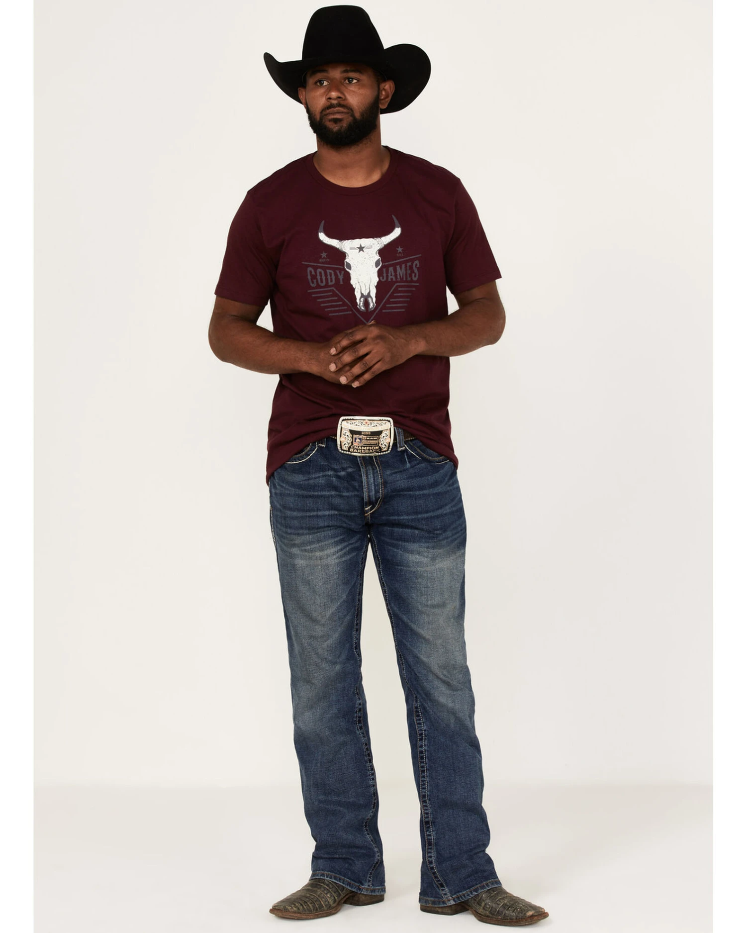 Cody James Men's Texas Coast Skull Logo Graphic Short Sleeve T-Shirt - Image 2