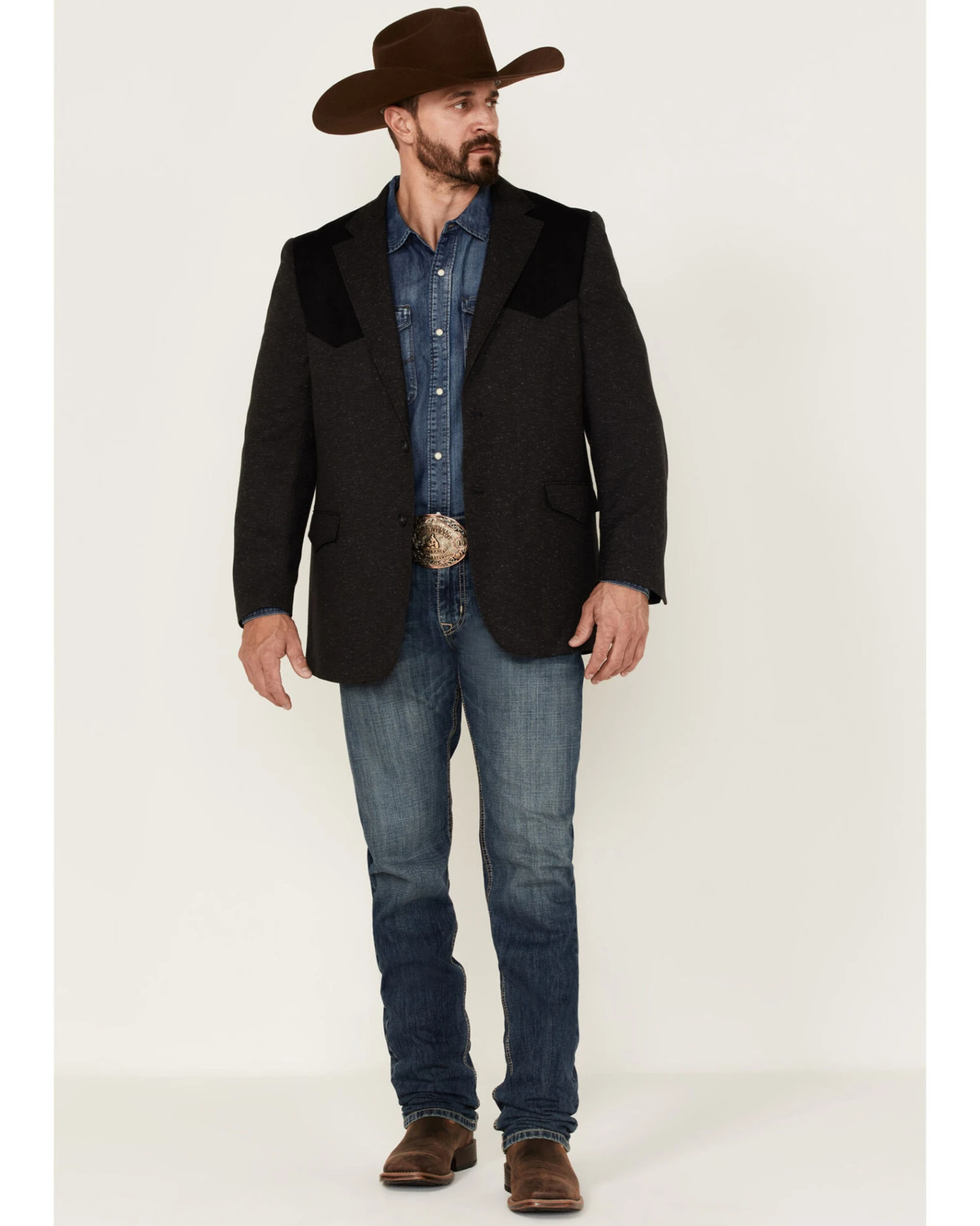 Cody James Men's Waco Contrast Yolk Button Down Western Sportcoat - Image 2