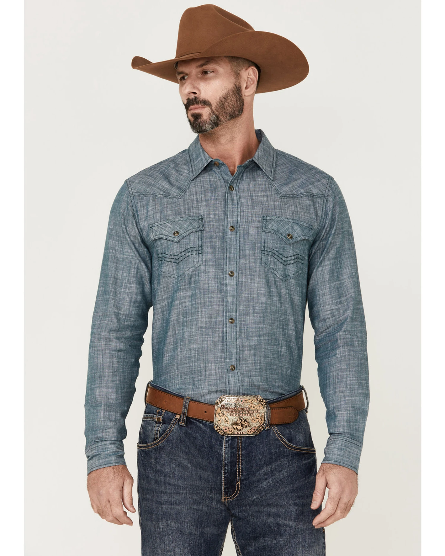 Cody James Men's Hotspot Solid Long Sleeve Snap Western ShirtÂ