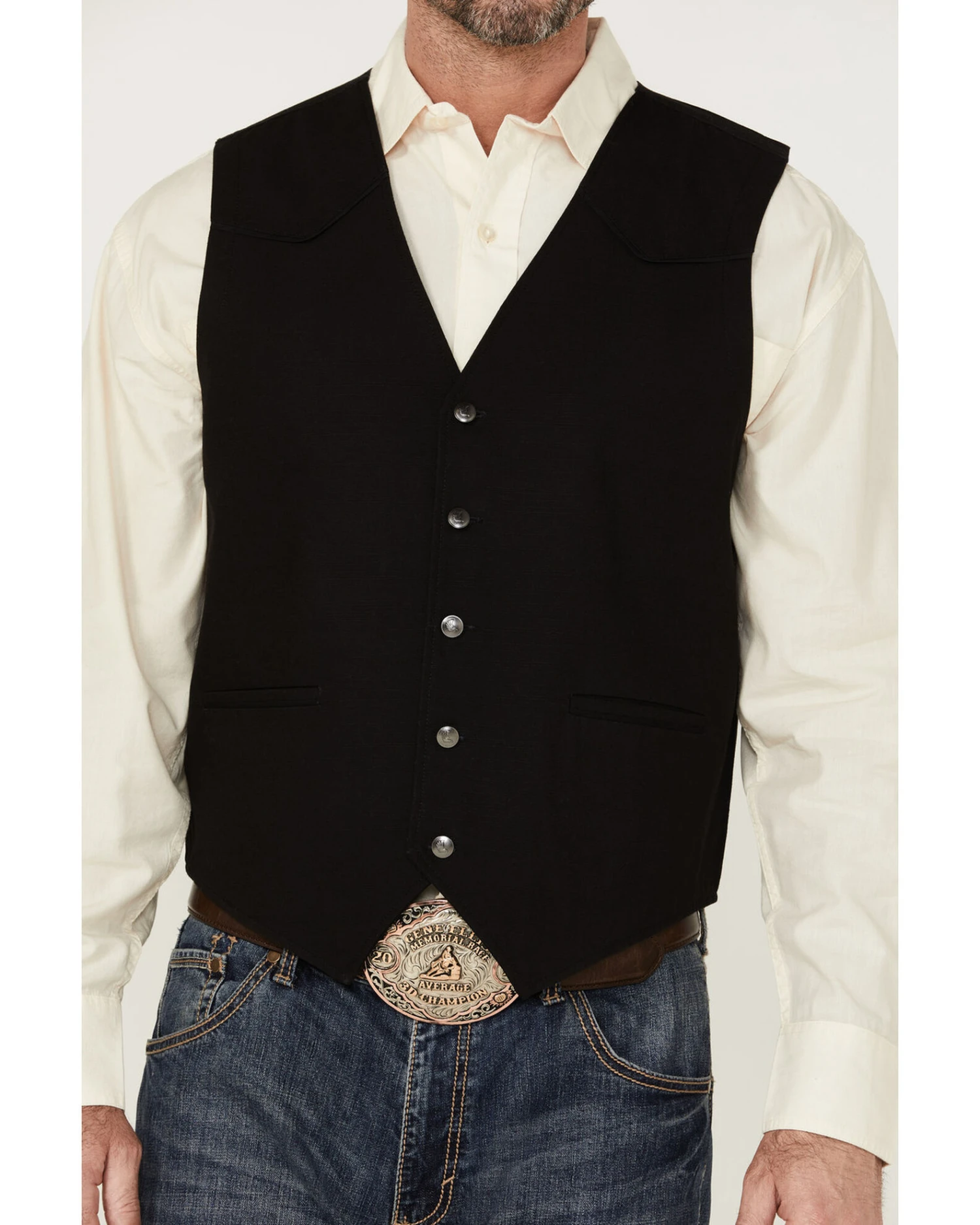 Cody James Men's Highlands Slub Button-Front Western Vest - Image 3