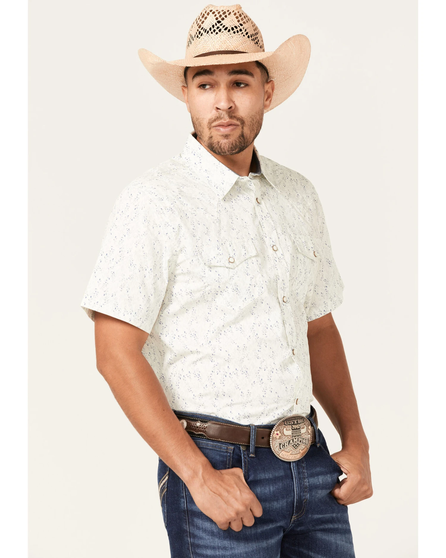 Cody James Men's Liberty Hill Floral Print Short Sleeve Snap Western Shirt - Image 2