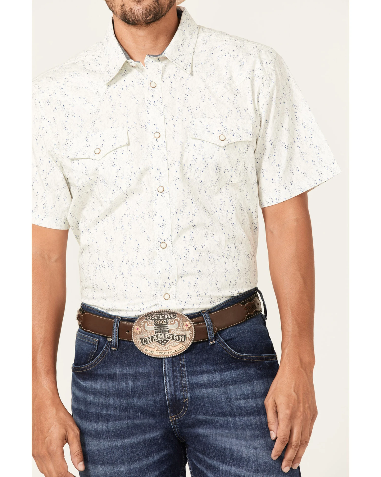 Cody James Men's Liberty Hill Floral Print Short Sleeve Snap Western Shirt - Image 3