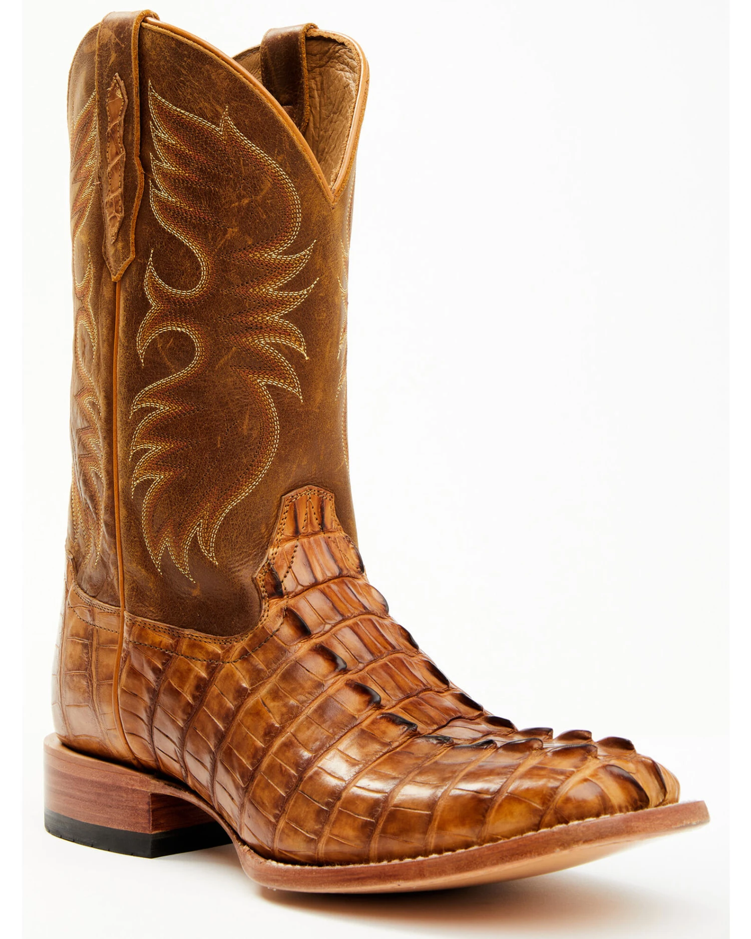 Cody James Men's Caiman Cognac 12" Exotic Western Boots - Broad Square Toe - Image 4