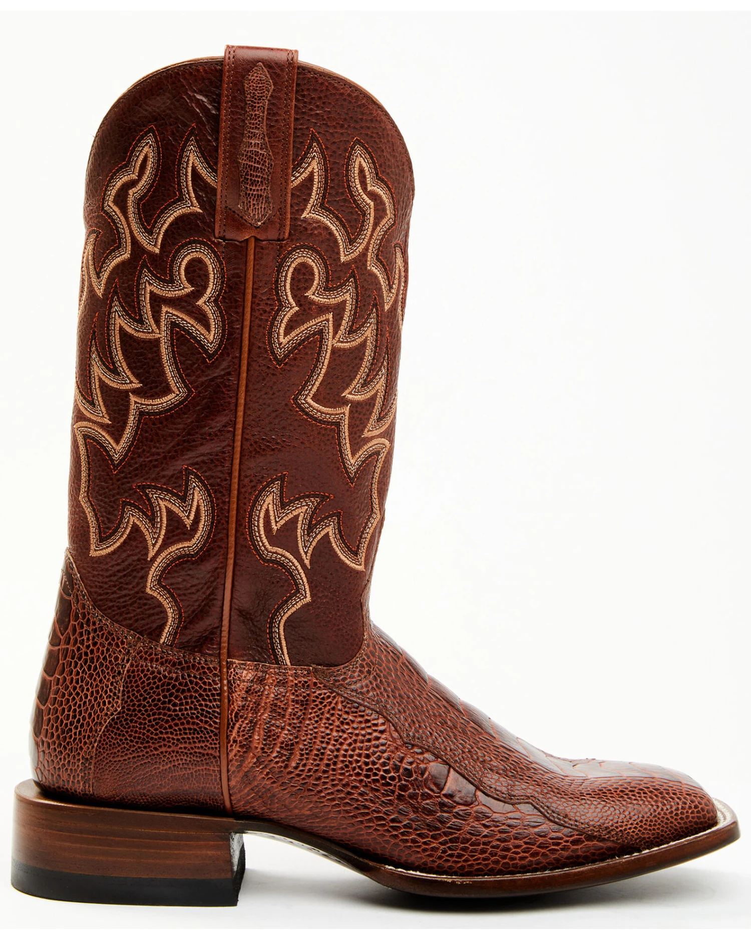 Cody James Men's Brandy Ostrich Leg Exotic Western Boots - Broad Square Toe - Image 3