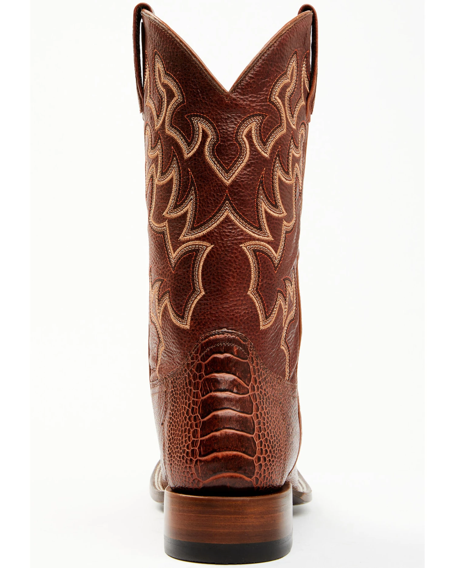 Cody James Men's Brandy Ostrich Leg Exotic Western Boots - Broad Square Toe - Image 4