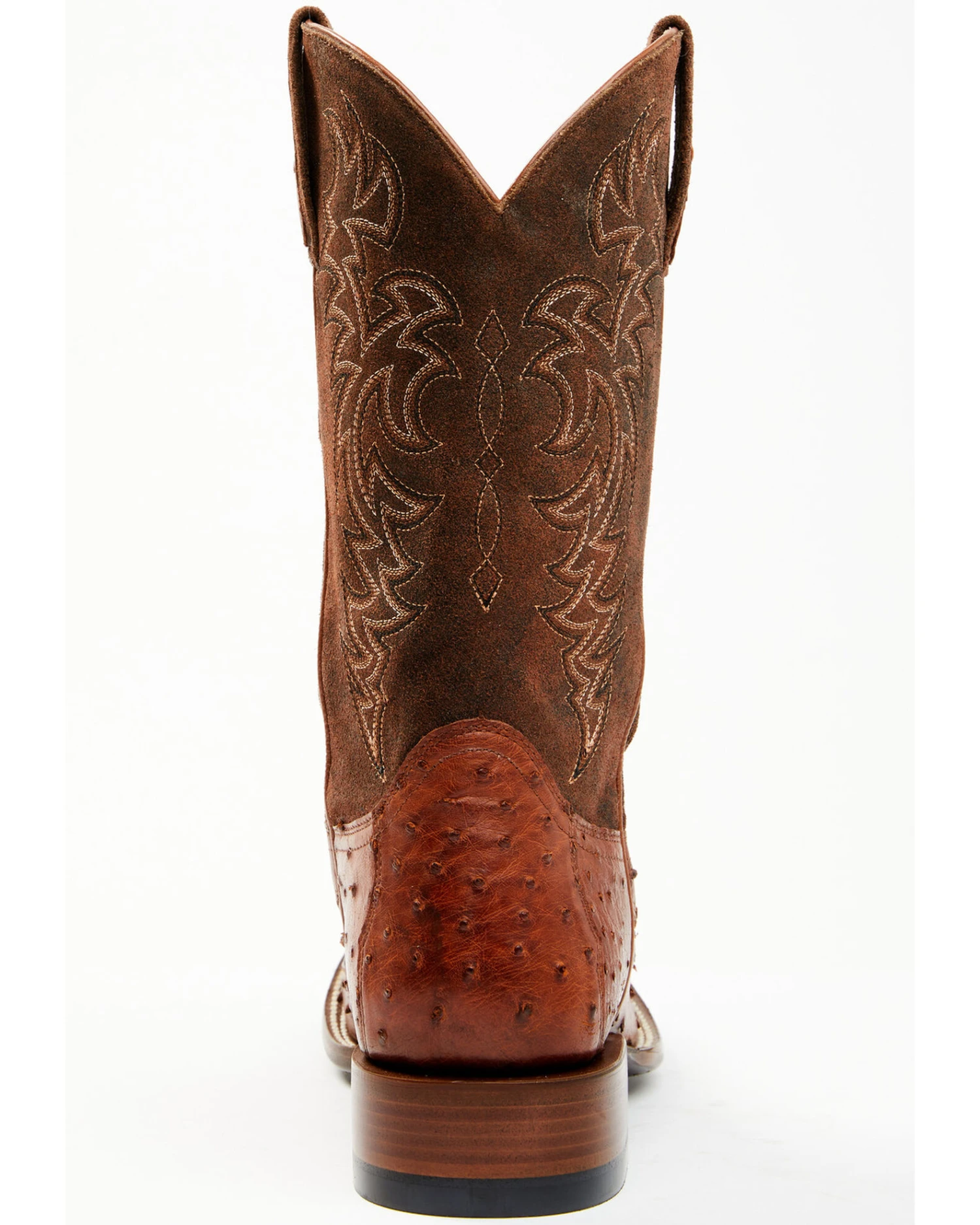 Cody James Men's Brandy Genuine Ostrich Exotic Western Boots - Broad Square Toe - Image 6
