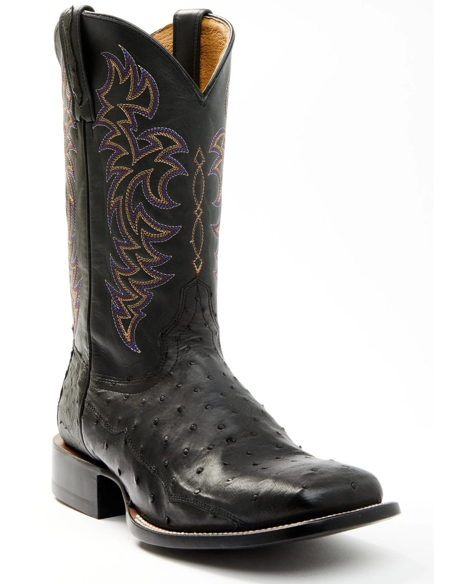 Cody James Men's Exotic Full-Quill Ostrich Western Boots - Broad Square Toe - Image 4