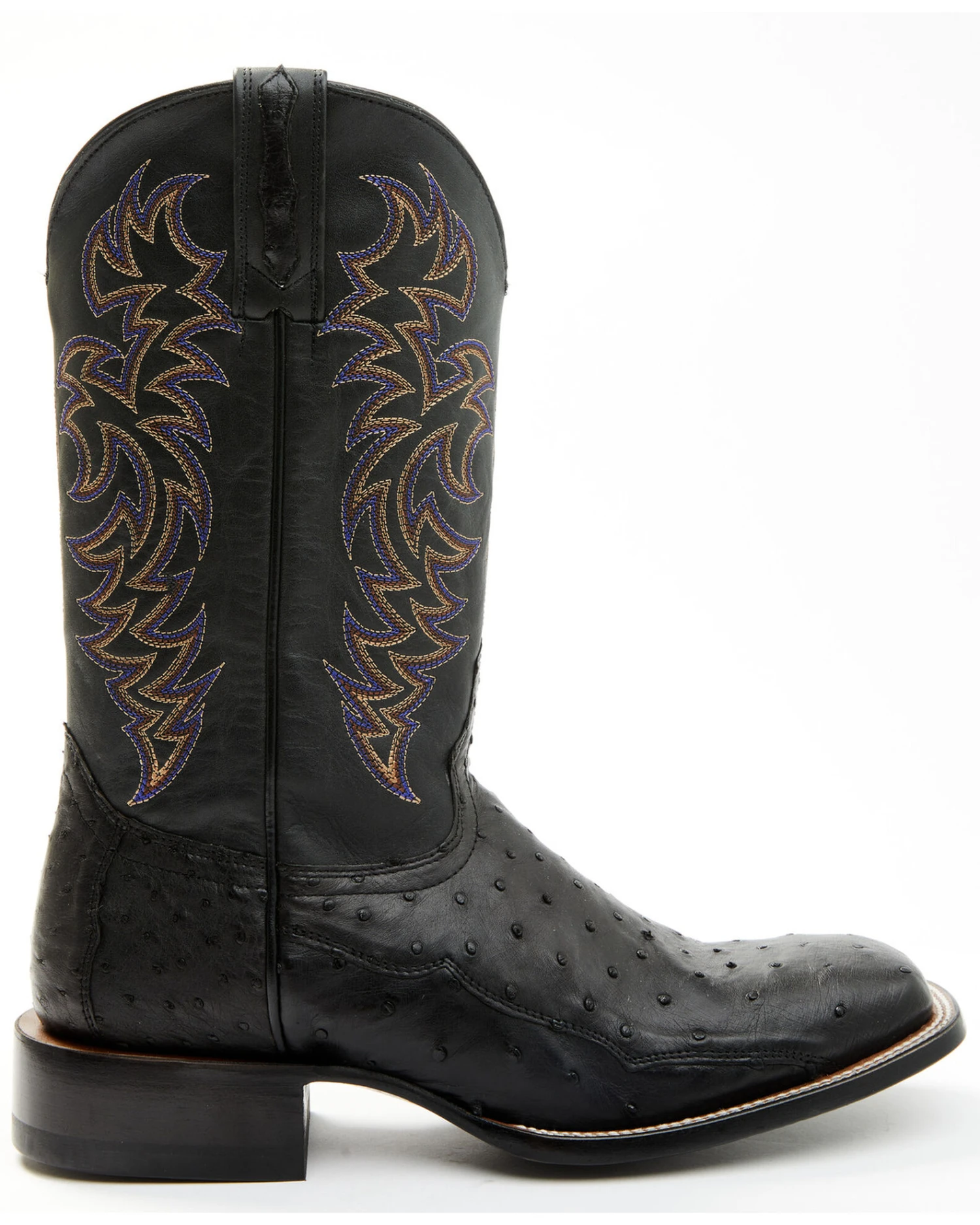 Cody James Men's Exotic Full-Quill Ostrich Western Boots - Broad Square Toe - Image 6