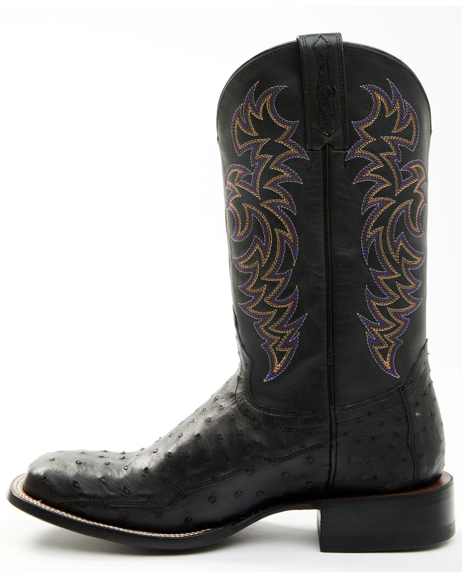 Cody James Men's Exotic Full-Quill Ostrich Western Boots - Broad Square Toe - Image 7