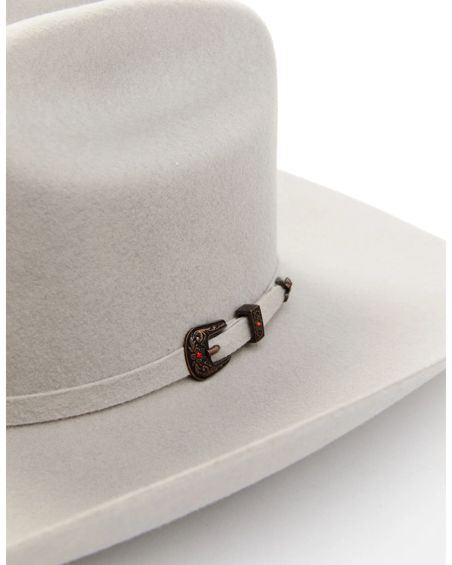 Cody James Men's 5X Self Band Cattleman Fur Blend Western Hat - Mist Gray - Image 2