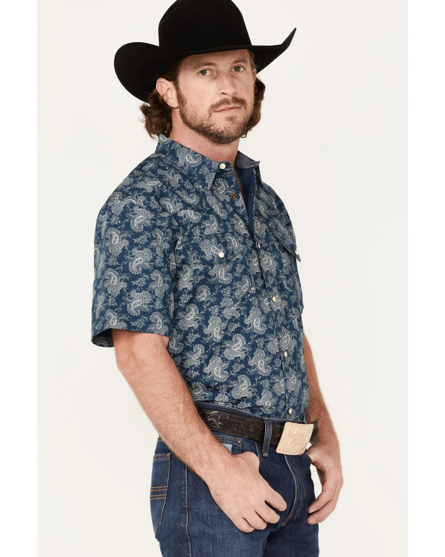 Cody James Men's Showcase Paisley Print Pearl Snap Western Shirt - Image 2