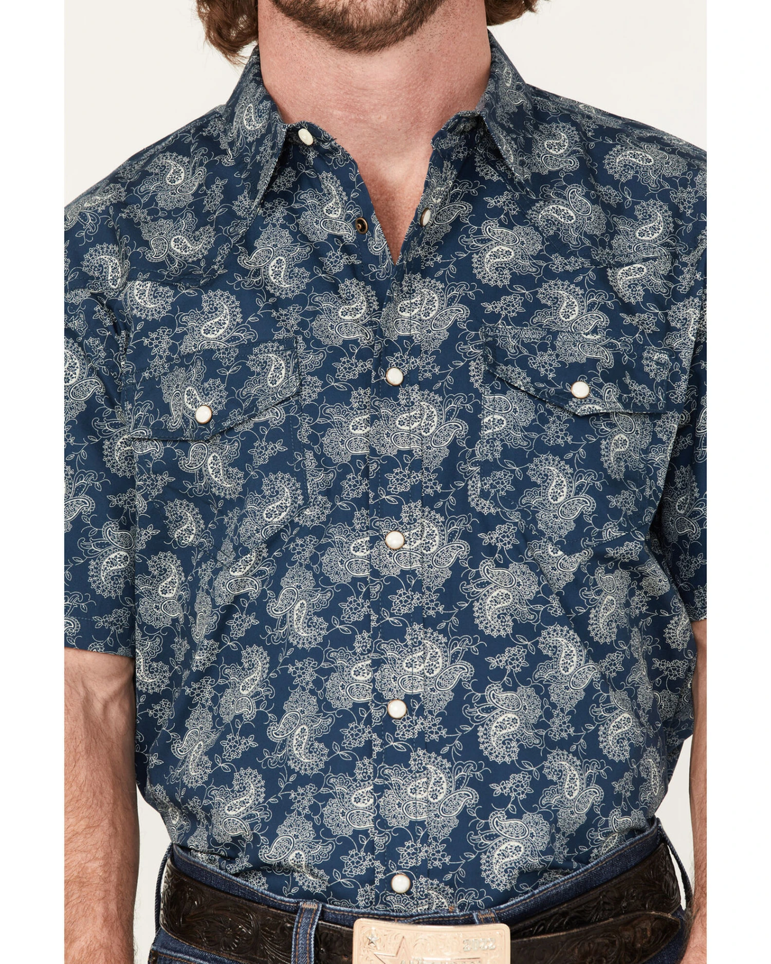 Cody James Men's Showcase Paisley Print Pearl Snap Western Shirt - Image 3