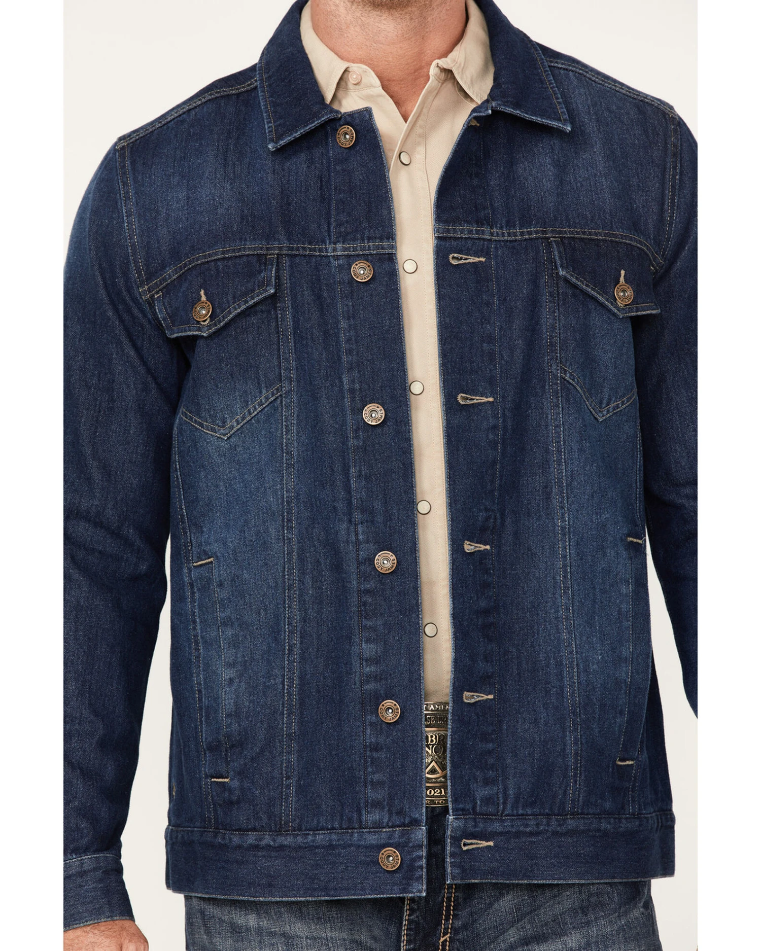 Cody James Men's Coasting Medium Wash Unlined Denim Jacket - Image 4