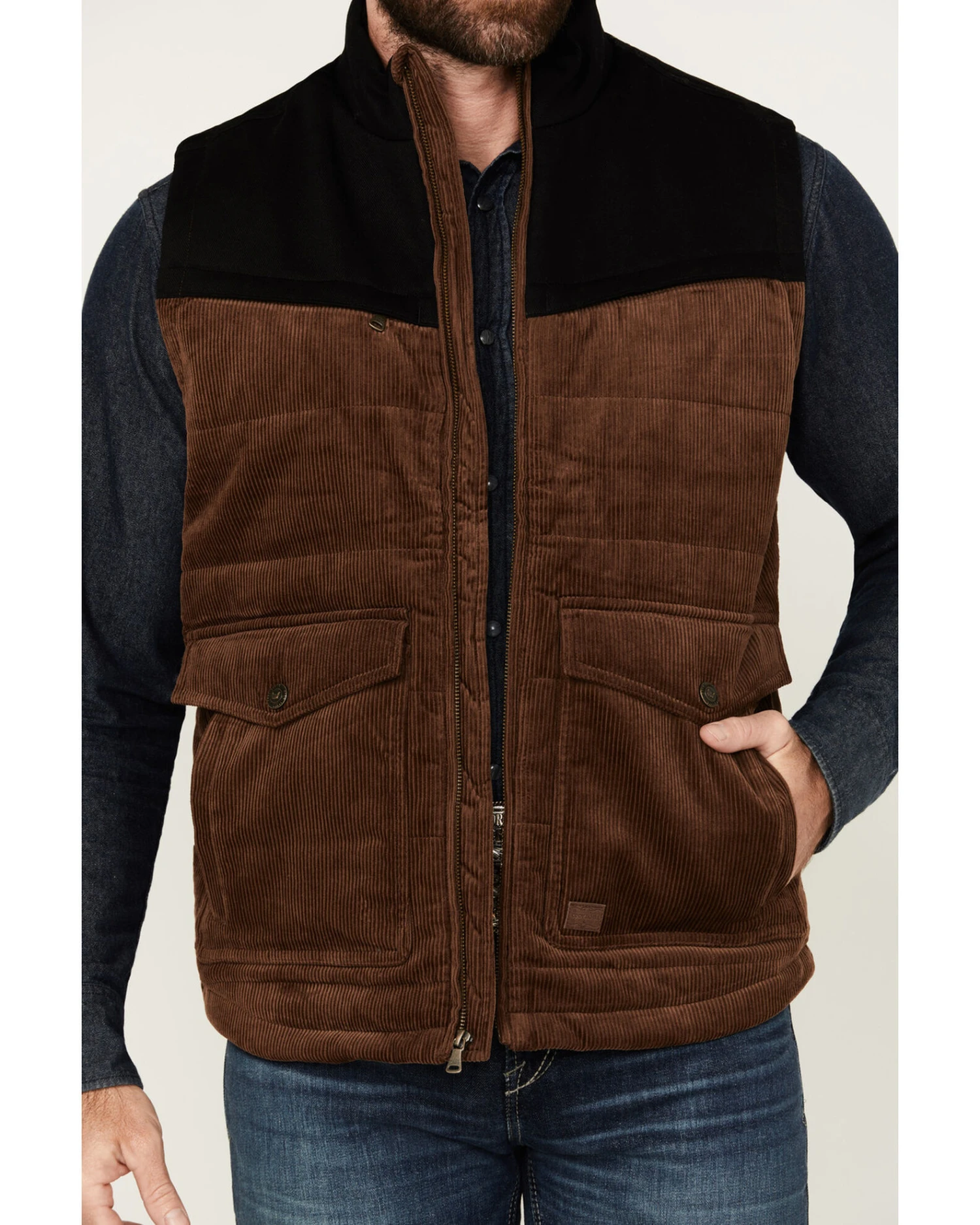 Cody James Men's Waren Corduroy Puffer Vest - Image 3