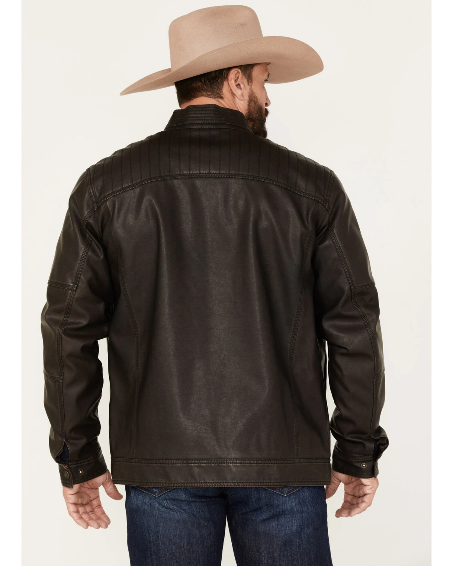 Cody James Men's Houston Distressed Moto Jacket - Image 4