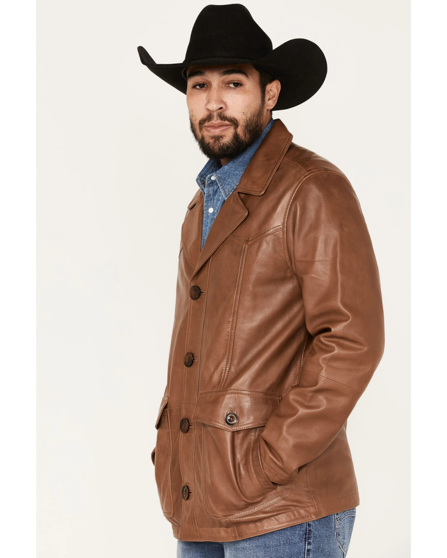 Cody James Men's Dale Leather Field Jacket - Image 2