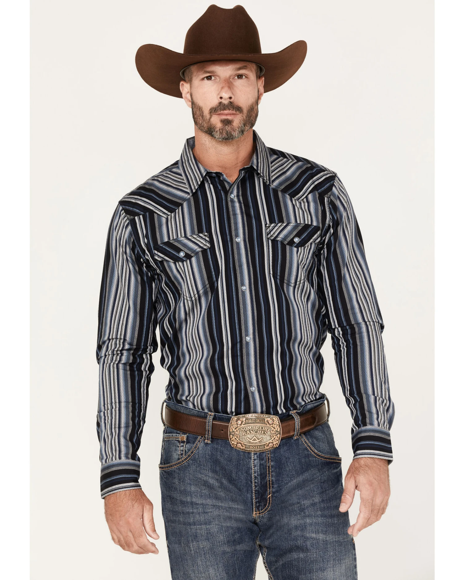 Cody James Men's Hull Vintage Stripe Snap Western ShirtÂ