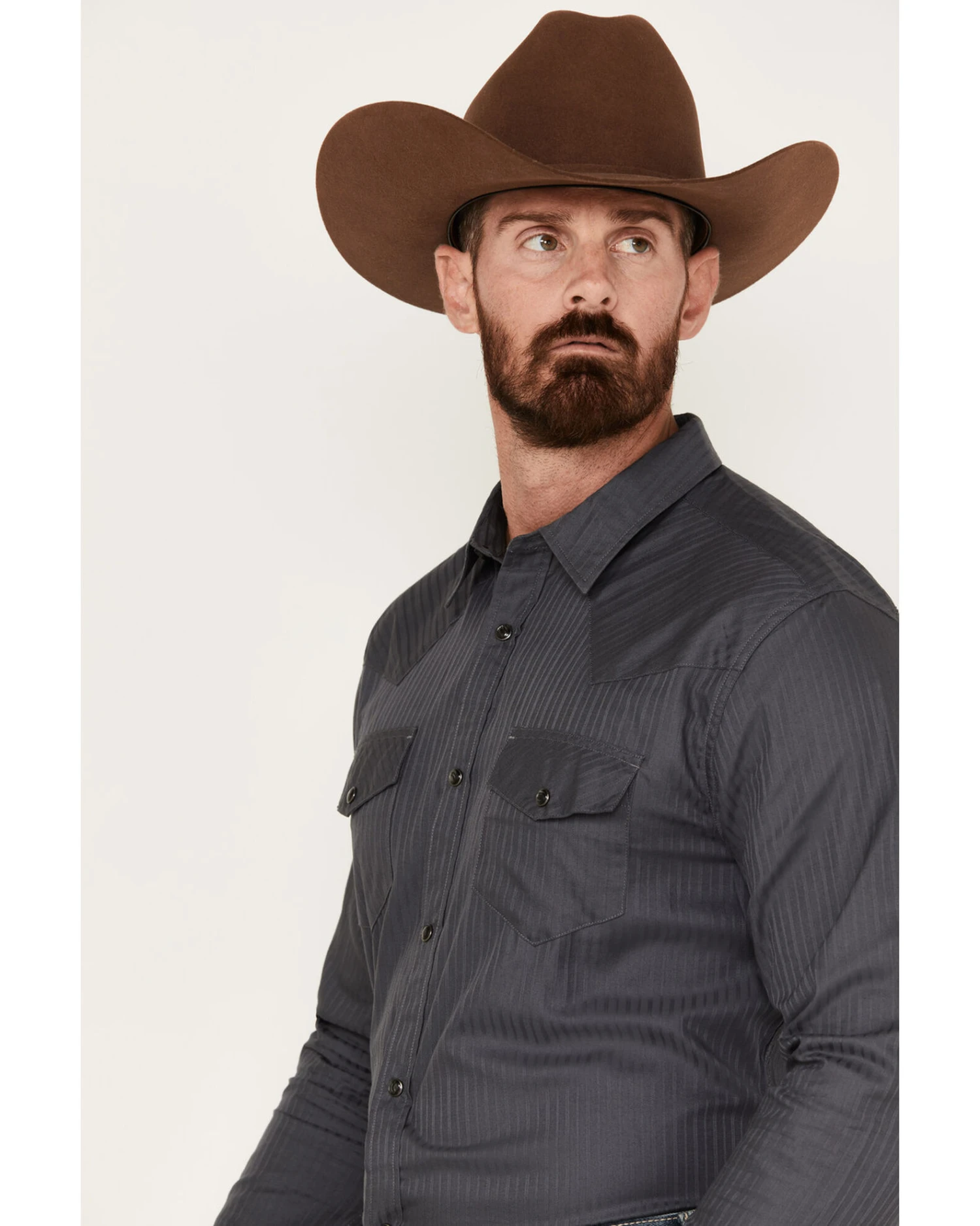 Cody James Southside Satin Stripe Snap Western Shirt - Image 2
